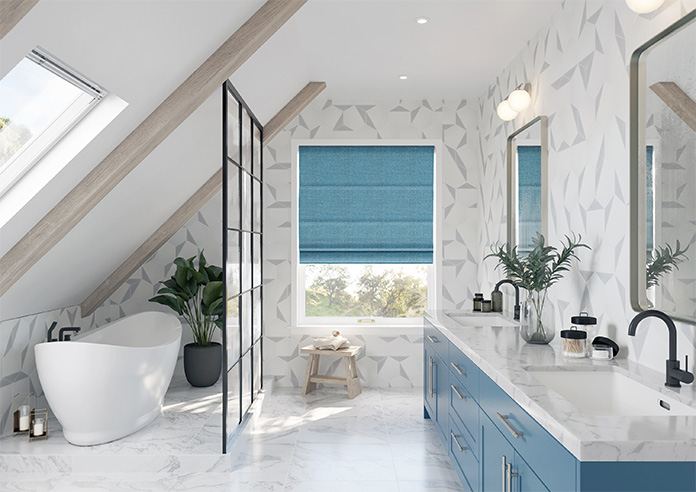 Jakarta, Blue Jay - Motorised Roman Blind - Image 8